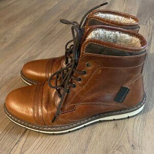 Franco Fortini Blake Carvano Boots Men 8.5 Brown Leather Ankle Casual